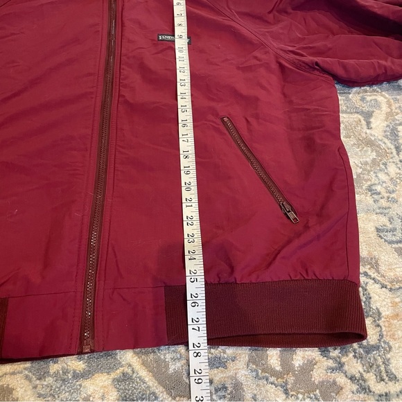 Burgundy Red Lands End Bomber Jacket - Picture 2 of 4